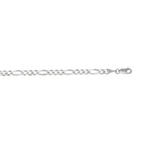 14K White Gold 3.8mm Figaro 22 Chain with Lobster Lock