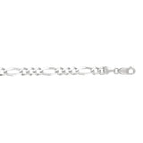 14K White Gold 6mm Figaro 20 Chain with Lobster Lock