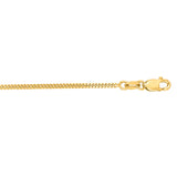 14K Yellow Gold 1.4mm Gourmette 16 Chain with Lobster Lock