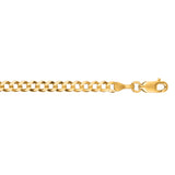 14K Yellow Gold 3.6mm Comfort Curb 18 Chain with Lobster Lock