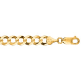 14K Yellow Gold 7mm Comfort Curb 24 Chain with Lobster Lock