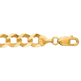 14K Yellow Gold 10mm Comfort Curb 22 Chain with Lobster Lock