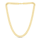 14K Yellow Gold 11.23mm Comfort Curb 24 Chain with Lobster Lock