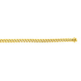 14K Yellow Gold 9.1mm Semi-Solid Classic Miami Cuban 9 Bracelet with Box Lock