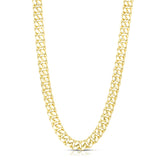 14K Yellow Gold 11.1mm Semi-Solid Classic Miami Cuban 9 Bracelet with Box Lock