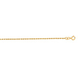 14K Yellow Gold 24 1.4mm Diamond Cut Royal Rope Chain with Spring Ring Clasp
