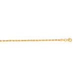 14K Yellow Gold 24 2.5mm Diamond Cut Royal Rope Chain with Lobster Lock