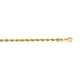 14K Yellow Gold 30 3.8mm Diamond Cut Royal Rope Chain with Lobster Lock
