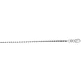 14K White Gold 18 1.4mm Diamond Cut Royal Rope 18 Chain with Lobster Lock