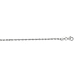14K White Gold 2mm Diamond Cut Royal Rope 20 Chain with Lobster Lock