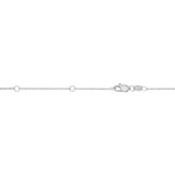 14K White Gold 0.87mm Double Extendable Diamond Cut Cable 18 Chain with Lobster Lock. Jump Ring at 16 and 17 inch.