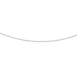 14K White Gold 2.3mm Textured Cable 18 Chain with Lobster Lock