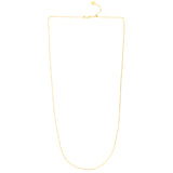 14K Yellow Gold 1.1mm Adjustable Diamond Cut Cable 22 Chain with Lobster Lock