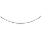14K White Gold 18 4.4mm Classic Omega with Box Lock