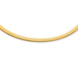 14K Gold 6mm Reversible 17 Omega with Box Lock