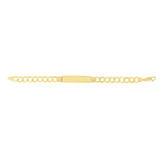 14K Yellow Gold 10mm Polished Curb ID 8.5 Bracelet
