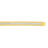 14K Yellow and White Gold 12.3mm Railroad Link 8.5 Bracelet