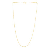 14K Yellow Gold 16 1.3mm Figaro Chain