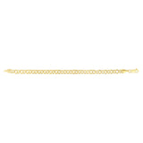 14K Yellow Gold 7 Small Double Link Charm Bracelet