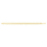 14K Yellow Gold 8 Medium Double Link Charm Bracelet