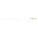 10K Yellow Gold 0.87mm Diamond Cut Cable 18 Chain with Lobster Lock
