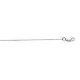10K White Gold 0.87mm Diamond Cut Cable 20 Chain with Lobster Lock