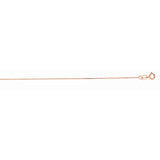 10K Rose Gold 1.1mm Diamond Cut Cable 20 Chain with Lobster Lock