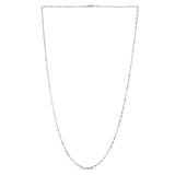 10K White Gold 1.5mm Singapore 24 Chain with Lobster Lock