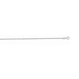 10K White Gold 1.4mm Solid Diamond Cut Royal Rope 16 Chain with Spring Ring Clasp
