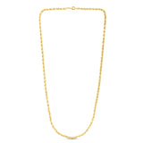 10K Yellow Gold 4.0mm Solid Diamond Cut Royal Rope 30 Chain with Lobster Lock