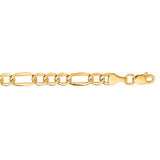 10K Yellow Gold 4.7mm Lite Figaro 18 Chain with Lobster Lock