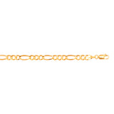 10K Yellow Gold 4.5mm Figaro 20 Chain with Lobster Lock