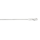10K White Gold 1mm Gourmette 24 Chain with Lobster Lock