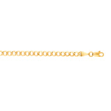 10K Yellow Gold 4.4mm Lite Comfort Curb 24 Chain with Lobster Lock