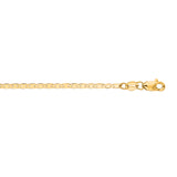 10K Yellow Gold 1.7mm Mariner 24 Chain with Lobster Lock