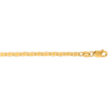 10K Yellow Gold 2.3mm Mariner 18 Chain with Lobster Lock