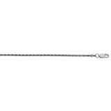 Sterling Silver 2.2mm Diamond Cut Wheat 18 Chain with Lobster Clasp