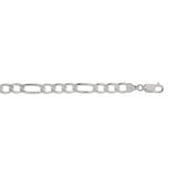 Sterling Silver 7mm Figaro 26 Chain with Lobster Clasp