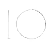 Sterling Silver Polished 63mm Endless Hoops.