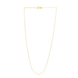 14K Yellow Gold 0.97mm Double Extendable Cable Chain with Spring Ring Clasp. 18 total length with Jump Ring at 16 and 17 inch.