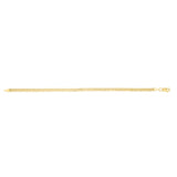 14K Yellow Gold 3.5mm Bismark 7.25 Chain Bracelet with Lobster Clasp