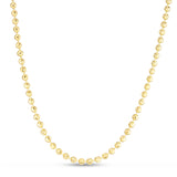 14K Yellow Gold 4mm Moon 20 Chain Necklace with Lobster Clasp