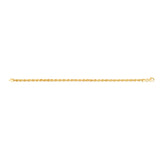 14K Yellow Gold 3mm Silk Rope 20 Chain Necklace with Lobster Clasp