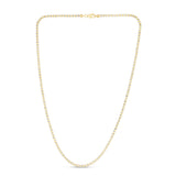 14K Two-tone Gold 20 2.7mm Fancy Ice Chain Necklace with Lobster Clasp