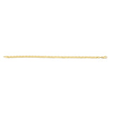 14K Yellow Gold 7 Braided Herringbone Fancy Chain Bracelet with Lobster Clasp