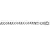 14K White Gold 22 2.8mm Gourmette Chain with Lobster Clasp