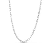 14K White Gold 24  2.45mm French Cable Chain with Lobster Clasp