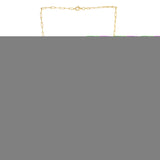 Silver (14k Yellow Gold Plated) 24 2.5mm Diamond Cut Paperclip Chain Necklace with Lobster Clasp.