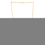 Silver (14k Yellow Gold Plated) 24 2.95mm Diamond Cut Paperclip Chain Necklace with Lobster Clasp.