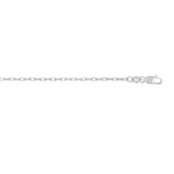 14K White Gold 1.3mm French Cable 20 Chain with Lobster Clasp